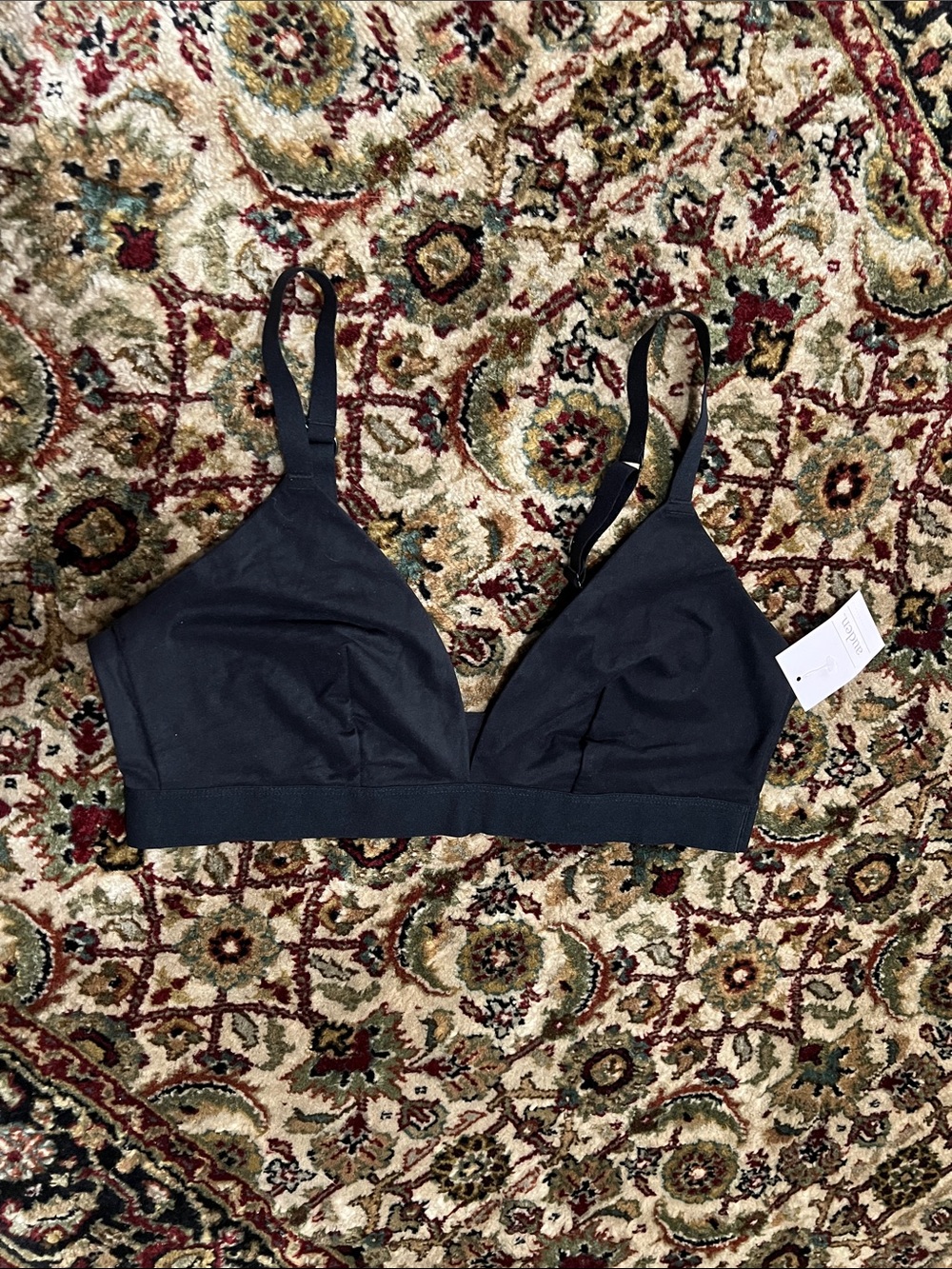 Auden Black Wireless Triangle Bralette Size Large New